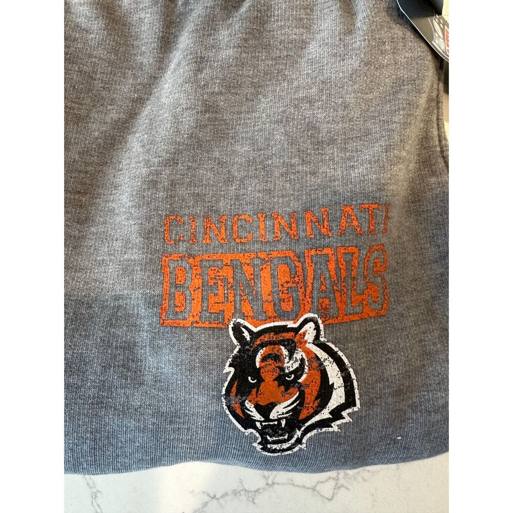 NWT NFL Sleepwear Mason Men's Fleece Cuffed Pant Gray Cincinnati Bengals Size M - Picture 7 of 7